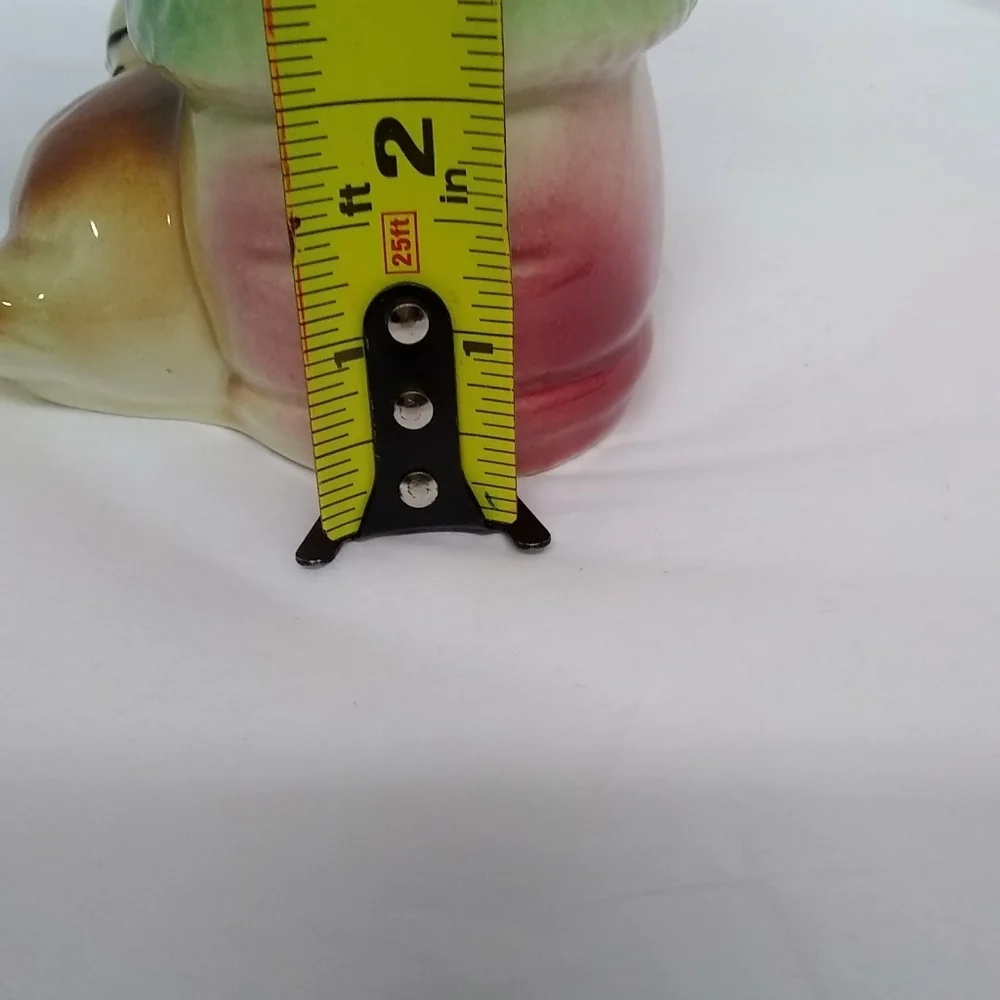 SLEEPING Cat On Shoe Boot Vase Porcelain Ceramic Flower Planter Pink Green Ivory